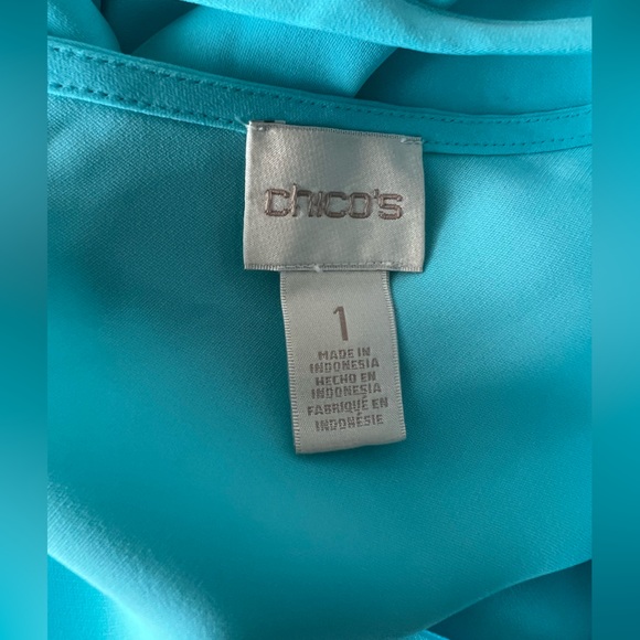 Chicos Top -Turquoise- Size 1 - Picture 5 of 6